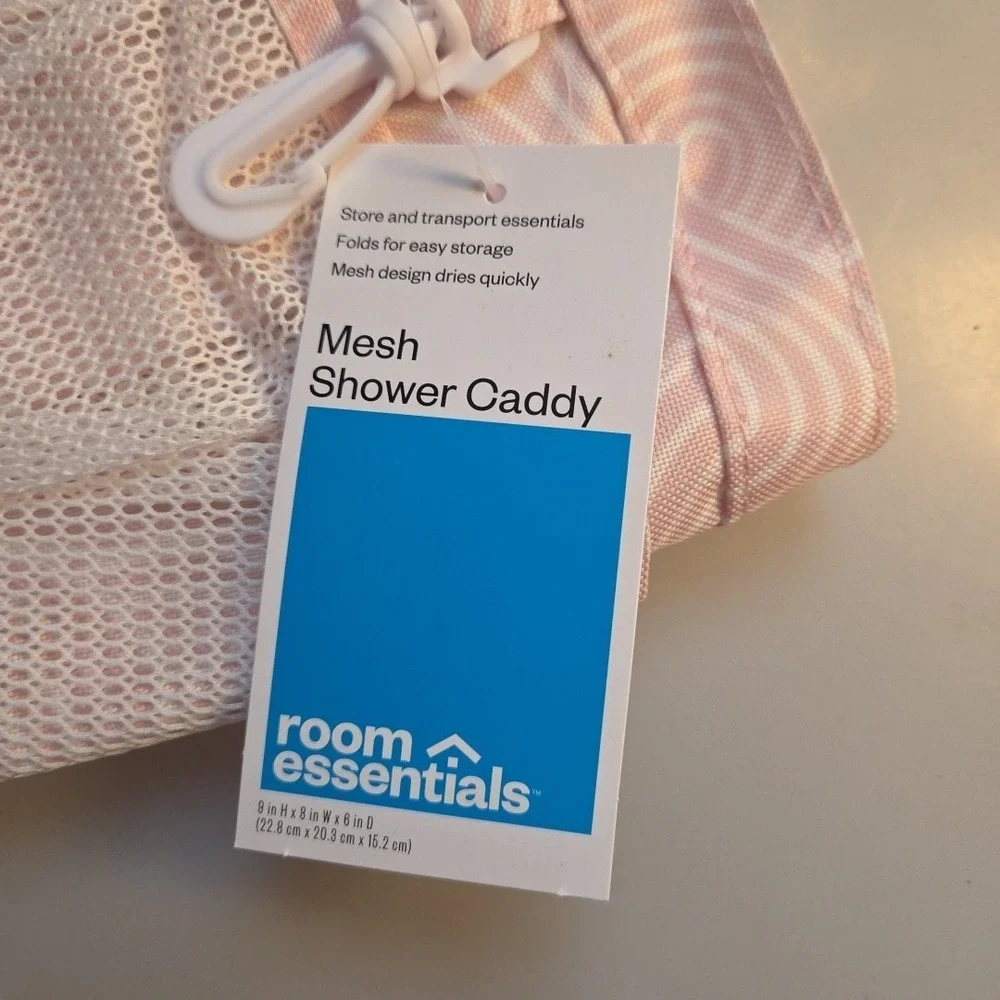 Mesh Shower‎ Caddy Tote – NWT – Quick Dry Dorm Bathroom - Pink Room Essentials